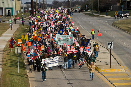 More than 2,500 union members from across Wisconsin rallied last month in support of striking IAM Local 516 members at Manitowoc Cranes More than 2,500 union members from across Wisconsin rallied last month in support of striking IAM Local 516 members at Manitowoc Cranes