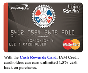 Click here to learn more about the Machinist Credit Card from Capitol One® 