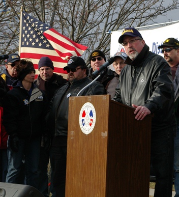 GVP Phil Gruber speaks at the rally