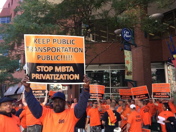 Boston Bus Mechanics Rally Against Privatization