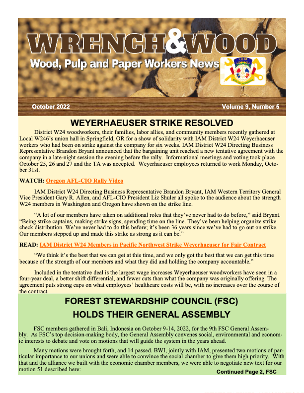 Wrench and Wood – October 2022