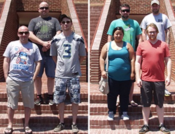 Local 79 Negotiating Committee Members for Gear Works (left) and Western Pneumatic Tube (right) jointly participated in the Winpisinger Center Negotiation Preparation program. Front row, from left: Clifford Games and Terence Norris. Back row: Mark McLavey. Front row, from left: Sokunthia Ouk and Samuel Crissinger. Back row, from left: Jeffrey Bowlby and Evan Thomas. Not Pictured: District 160 Business Representative Melody Coffman." 