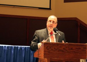  IAM Midwest Territory General Vice President Phil Gruber showed his appreciation to more than 100 retired and active military IAM members from Missouri and Illinois during the annual Veterans Appreciation Brunch hosted by IAM District 9 in Bridgeton, MO.