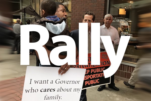 Boston Mechanics Rally Outside MBTA Headquarters