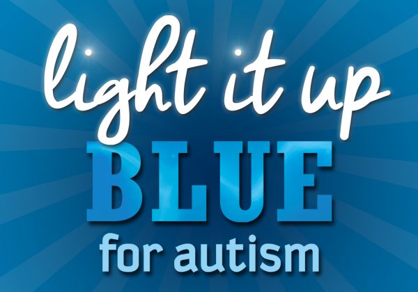 Machinists Headquarters Lights it Up Blue for Autism