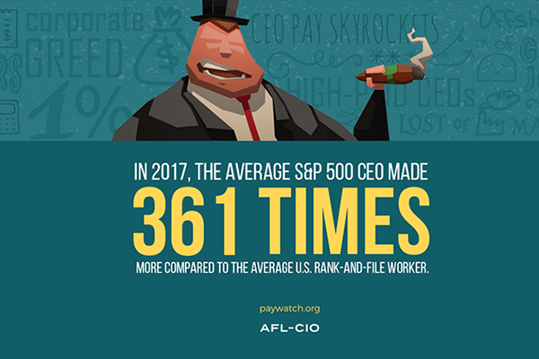 CEO-to-Worker Pay Ratio Widens: Now 361-to-1
