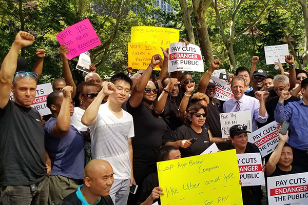 Uber and Lyft Drivers Celebrate Passage of Historic Legislation