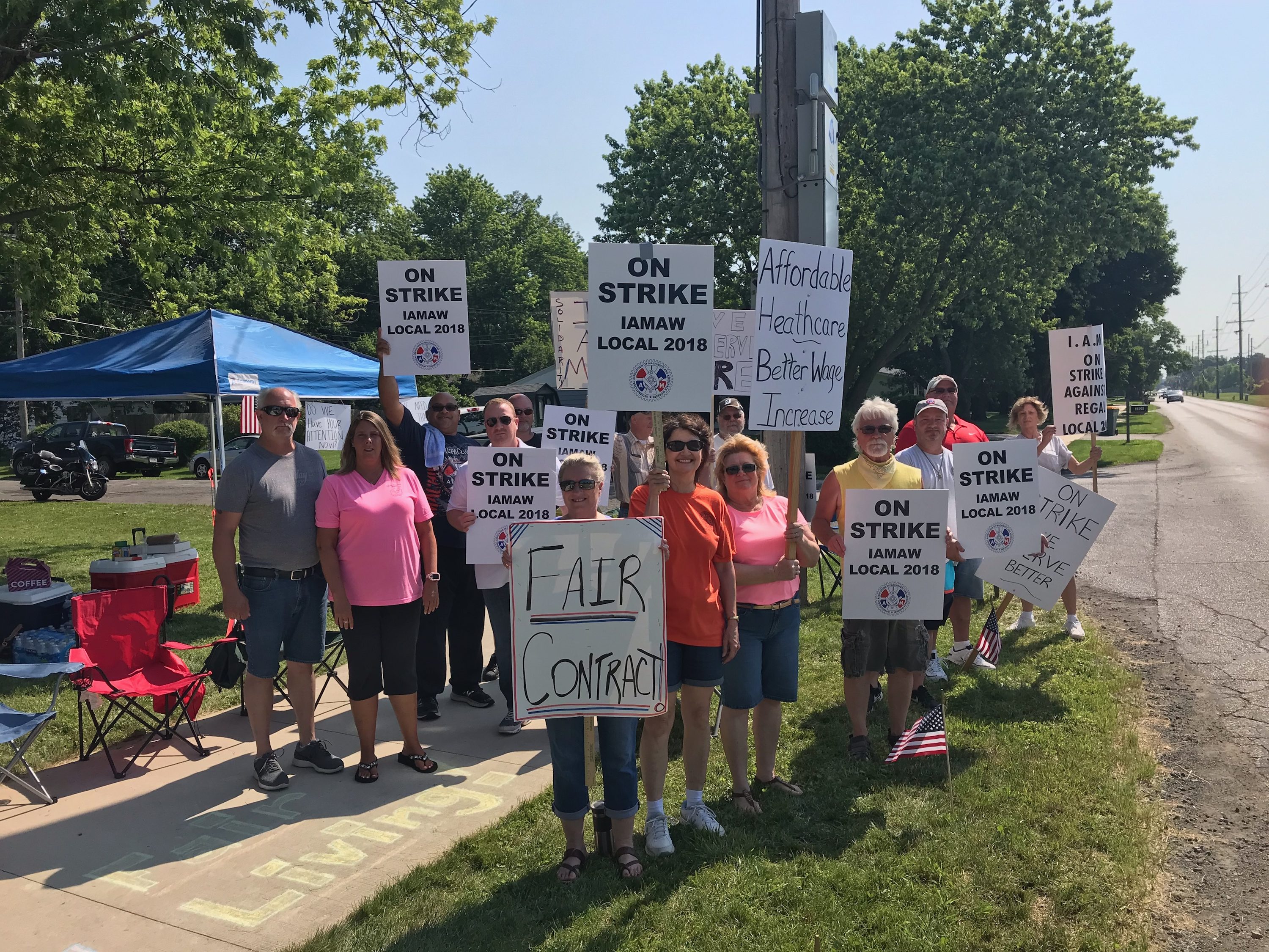 Indiana Local 2018 Members at Regal Beloit Strike for Justice on Job