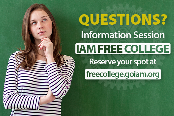 Register for Tonight’s IAM Free College Online Information Session
