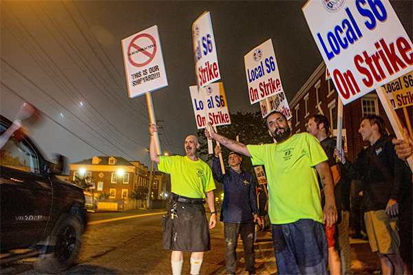 Maine Local S6 Shipbuilders Standing Strong in Strike at Bath Iron Works