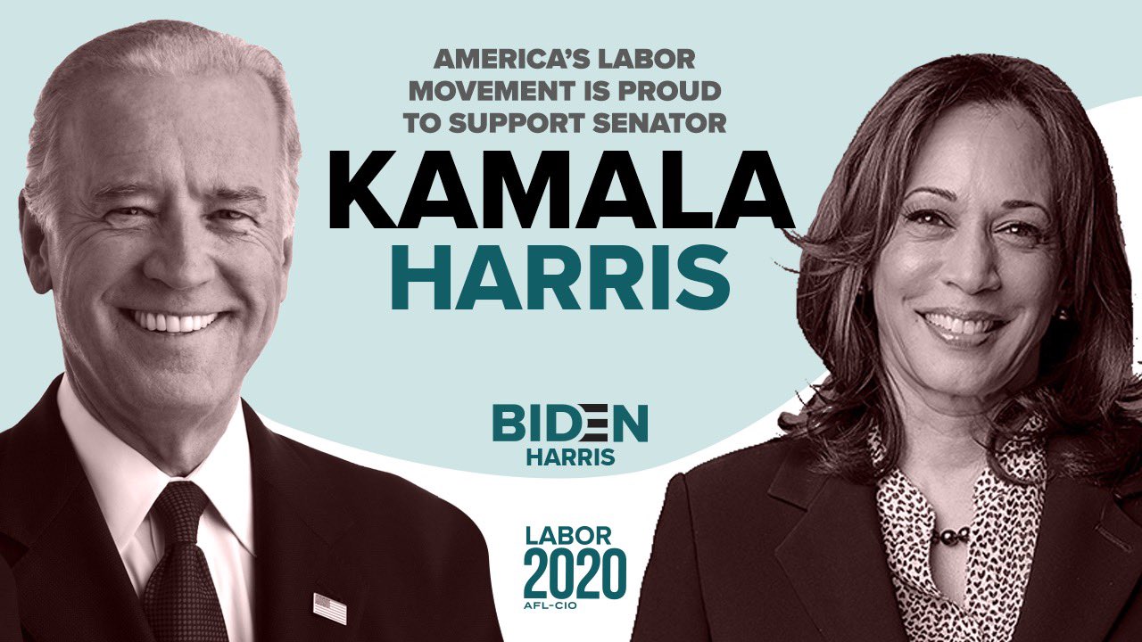 Machinists Union Applauds Kamala Harris VP Choice