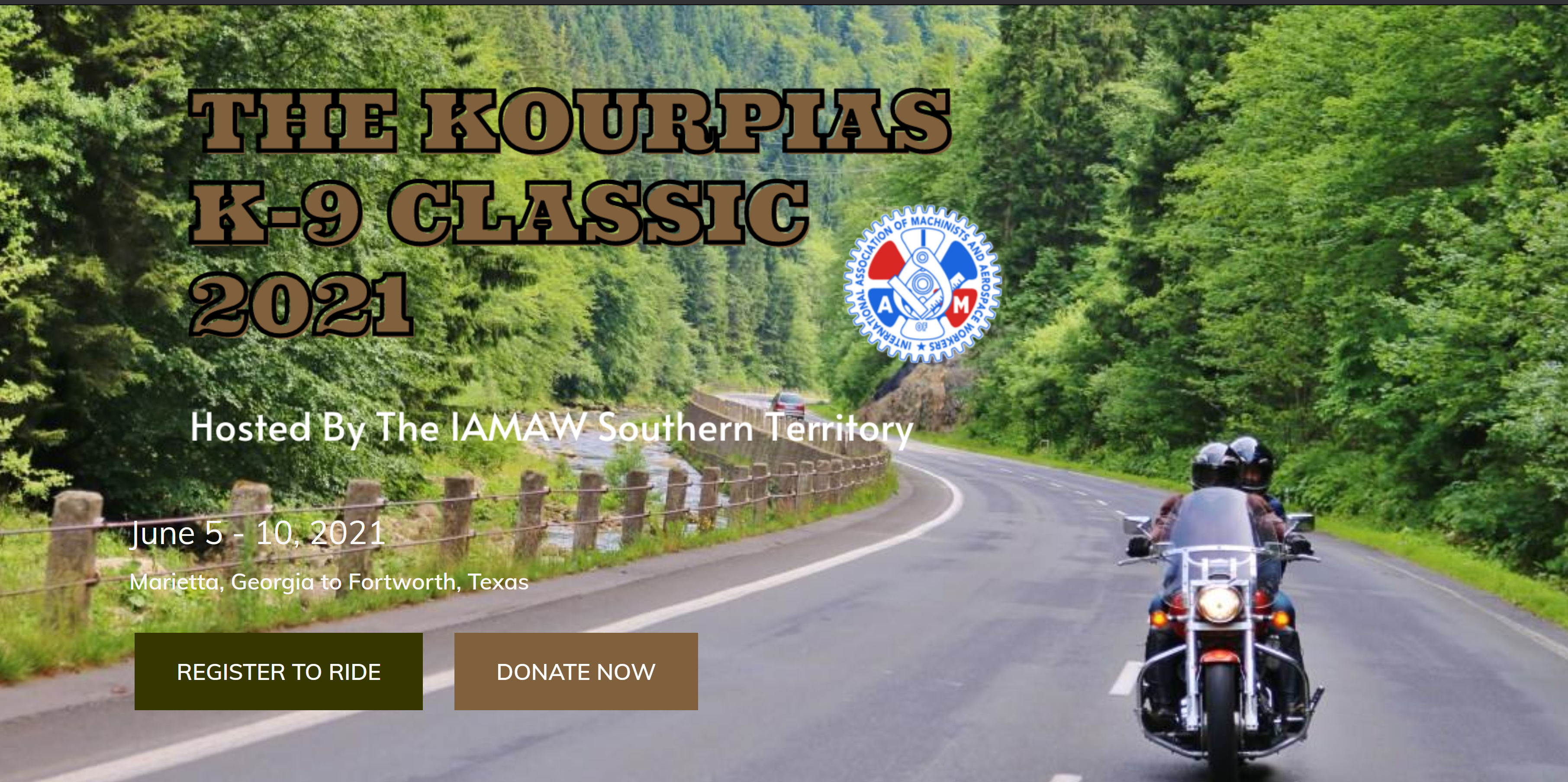 Register Now for the 2021 Kourpias K-9 Classic Motorcycle Ride