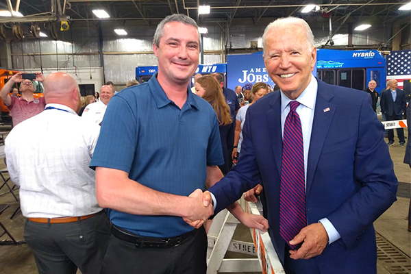 District 66 Member Meets President Biden in Wisconsin