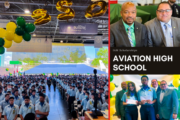 IAM Awards Scholarships at Aviation High School Graduation