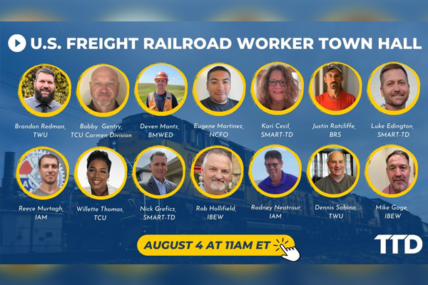 IAM, TCU/IAM Members Featured on Virtual Freight Railroad Worker Town Hall