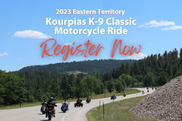 Register Now for the 2023 Eastern Territory Kourpias K-9 Classic Motorcycle Ride