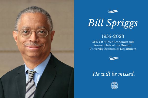 Machinists Union Mourns Loss of AFL-CIO Chief Economist William Spriggs