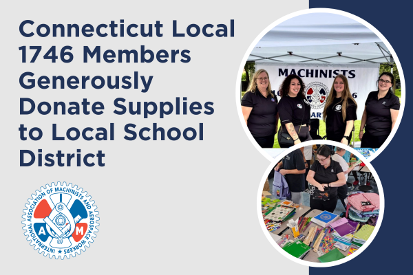 Connecticut Local 1746 Members Generously Donate Supplies to Local School District