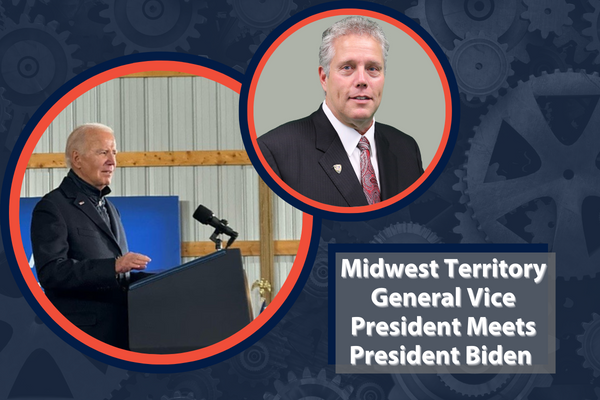 IAM Midwest Territory General Vice President Meets President Biden in Minnesota