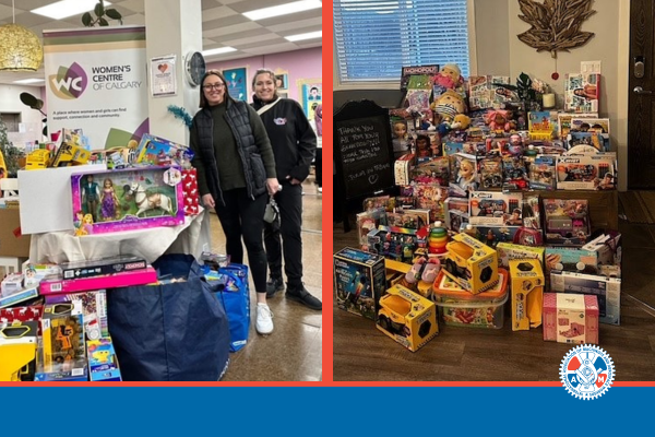 IAM Local 1681 Women’s Committee in Alberta Holds Annual Holiday Toy Drive