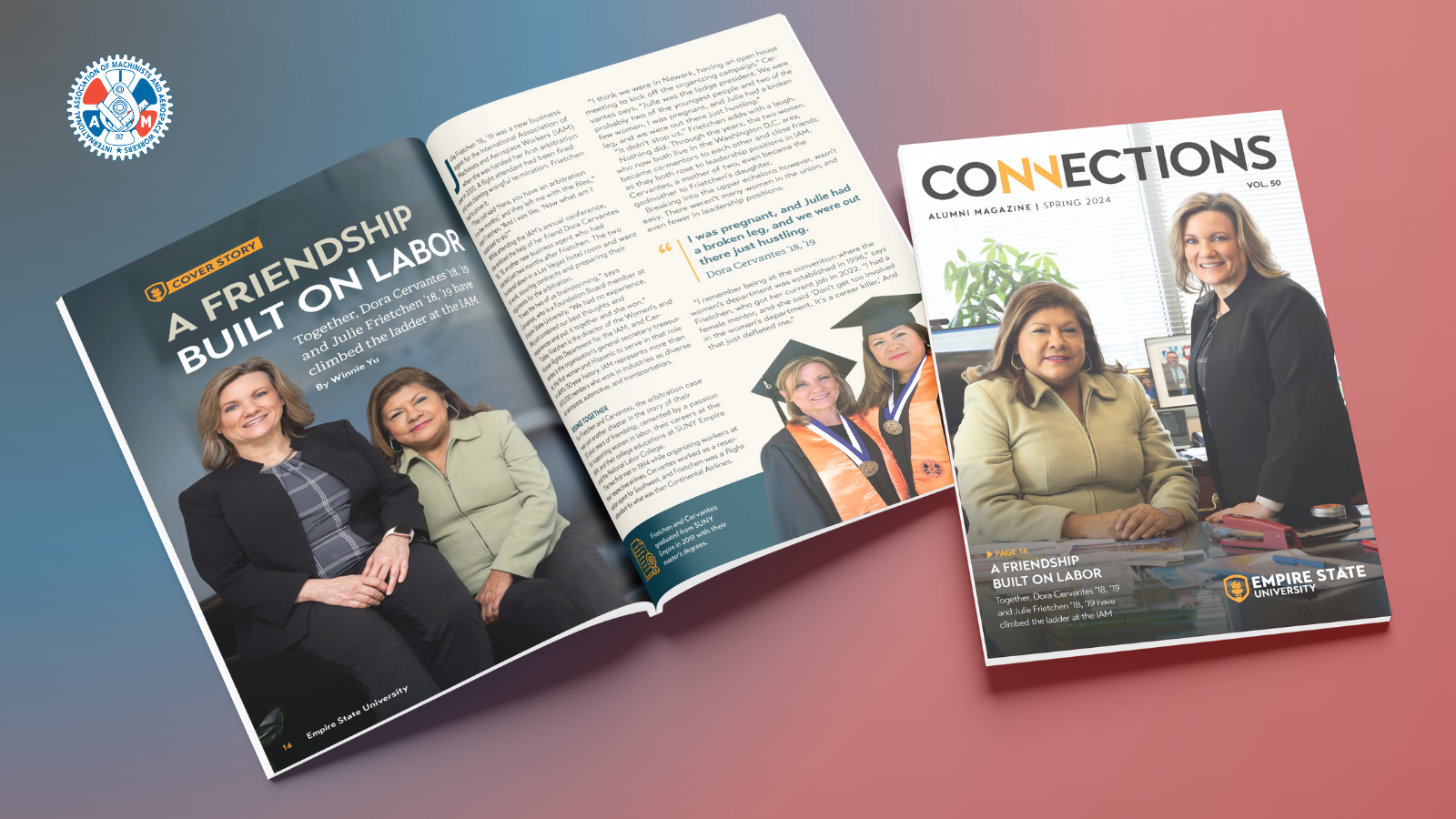 SUNY Empire State University Celebrates Alumni Success: A Spotlight on IAM General Secretary-Treasurer Dora Cervantes and Women’s and Young Workers Director Julie Frietchen