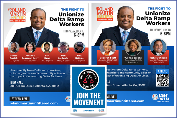 Delta Workers, Labor, and Community Allies to Hold Rally, Live-Taped Show with Roland Martin in Atlanta