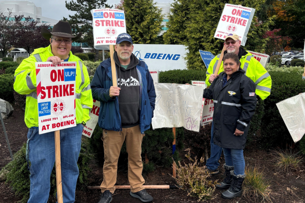 GST Cervantes Stands in Solidarity on Boeing Strike Lines