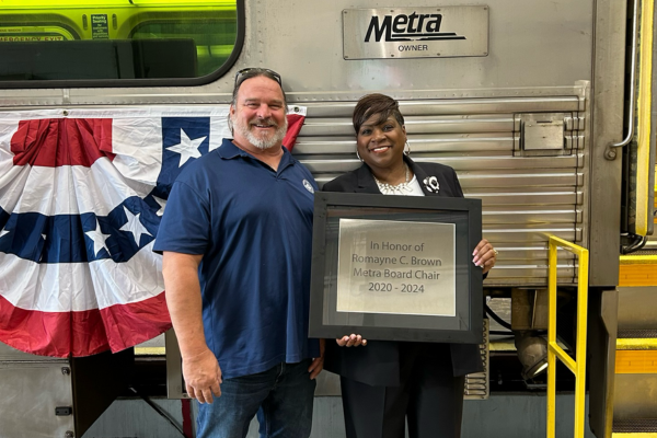 Friend of the IAM, Trailblazing Chicago Rail Leader Honored with Metra Train Car