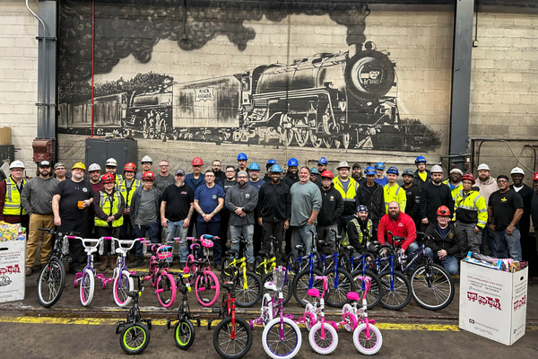 IAM Union Local 498 and Fellow Rail Union Members Raise $1,300 in 8 Hours to Support Toys for Tots
