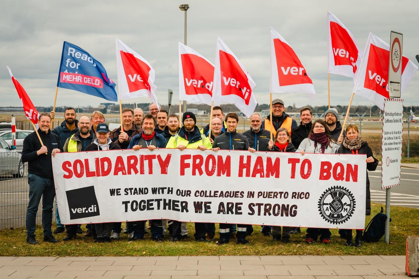German Verdi Trade Union Stands in Solidarity with IAM Union Lufthansa Technik Puerto Rico Workers Amid Stalled Contract Talks