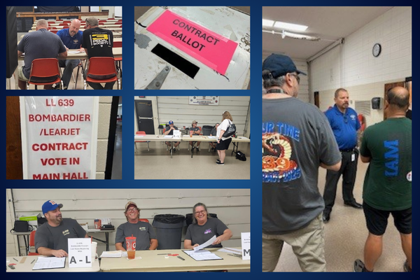 IAM Local 639 Members at Wichita’s Bombardier Vote to Secure Strong Four-Year Labor Contract