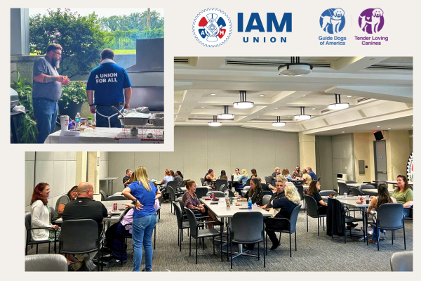 IAM General Secretary-Treasurer’s Office Hosts Headquarters Cookout Fundraiser for Guide Dogs of America | Tender Loving Canines