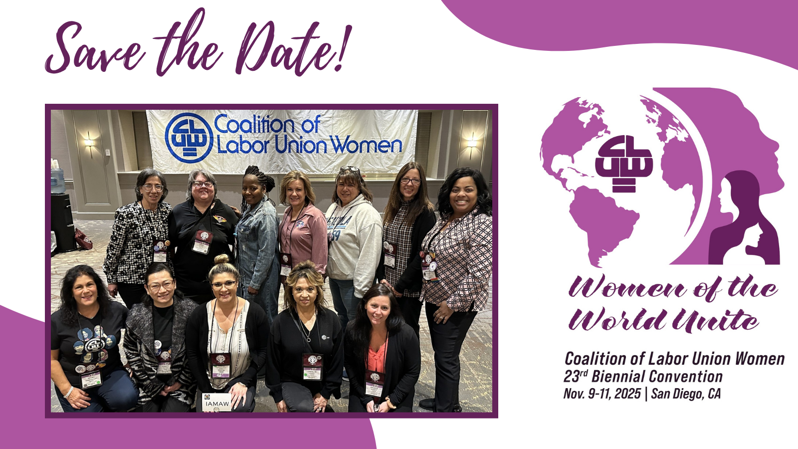 SAVE THE DATE: CLUW’s 23rd Biennial Convention in San Diego