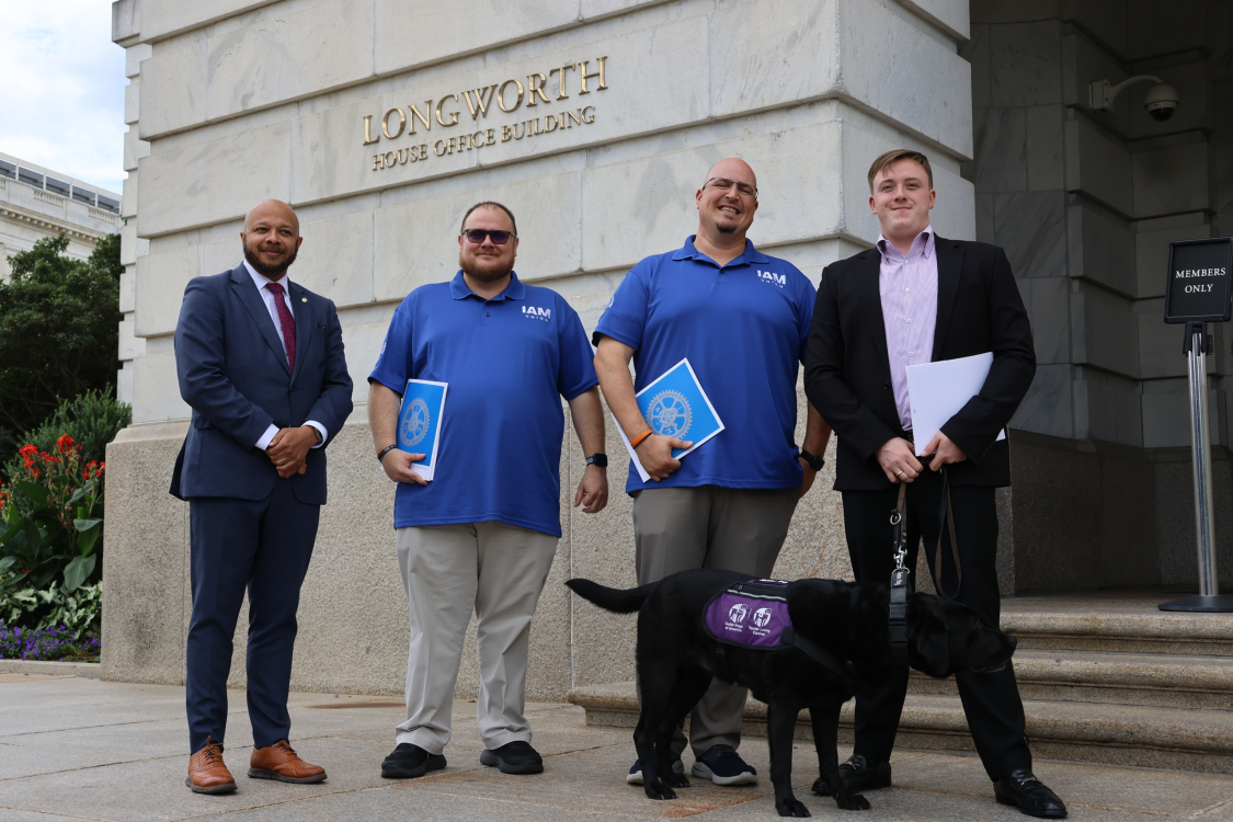 IAM Union Advocates For Health Coverage of Veterans’ Service Dogs