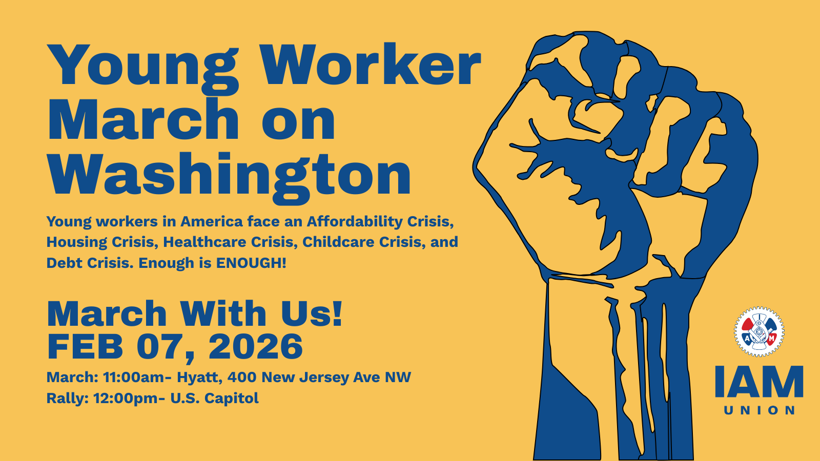 Join the Young Workers March on Washington – February 7