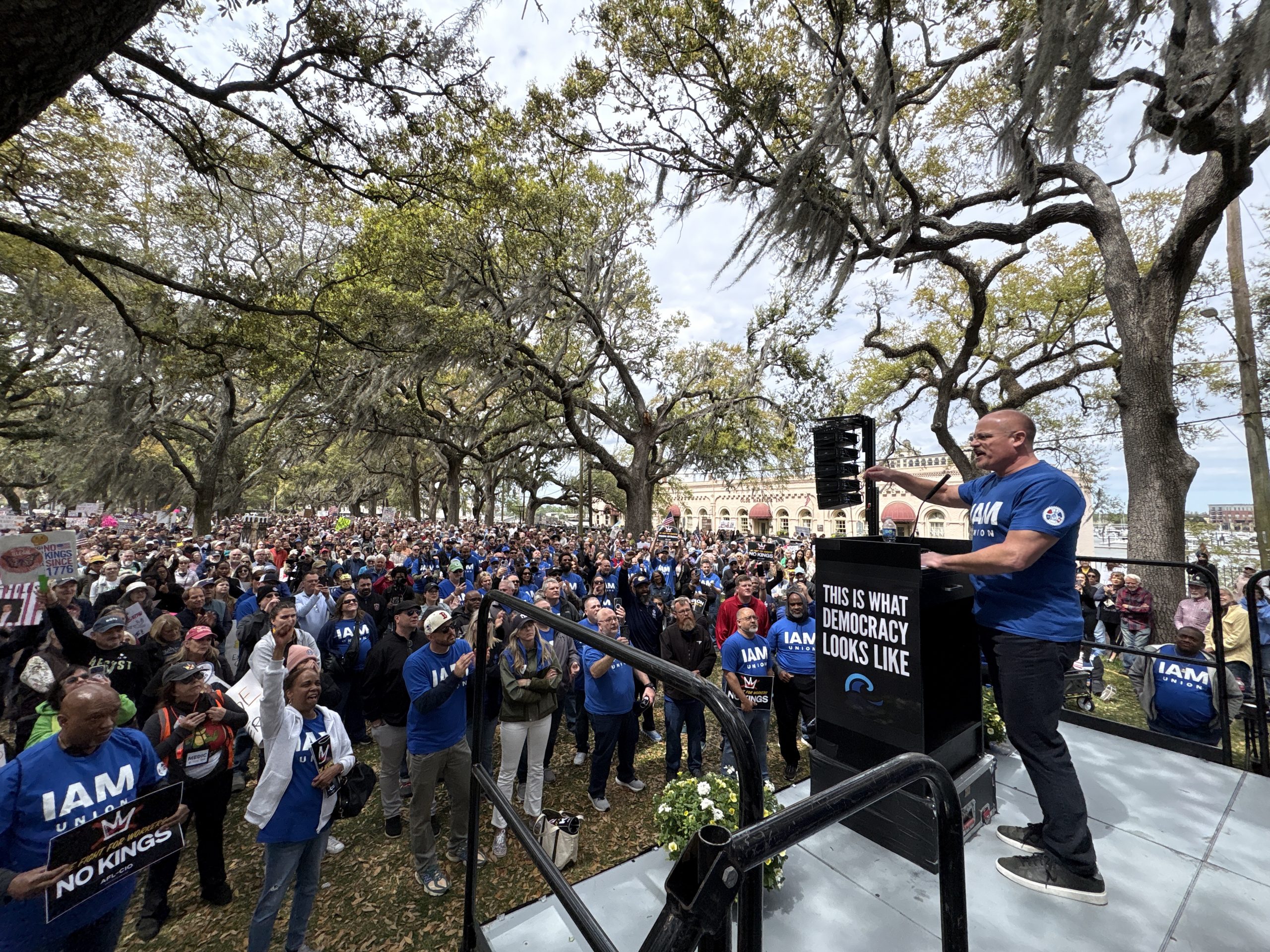 IAM Union International President Brian Bryant Rallies Working People at ‘No Kings’ Rally in Savannah