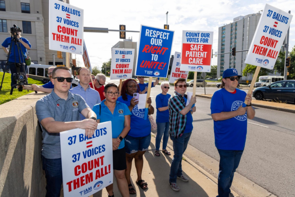 KU Health System Pharmacy Technicians Hold Rally to Demand Every Union Election Vote Be Counted