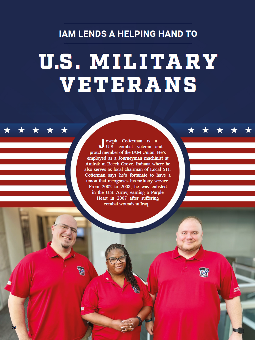 IAM Journal: IAM Lends a Helping Hand to U.S. Military Veterans