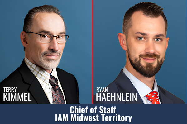 IAM Midwest Territory Celebrates Terry Kimmel’s Distinguished Career, Welcomes Ryan Haehnlein as Chief of Staff
