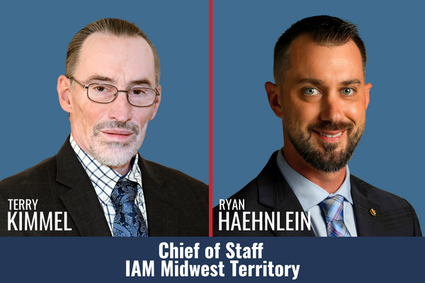 IAM Midwest Territory Celebrates Terry Kimmel’s Distinguished Career, Welcomes Ryan Haehnlein as Chief of Staff