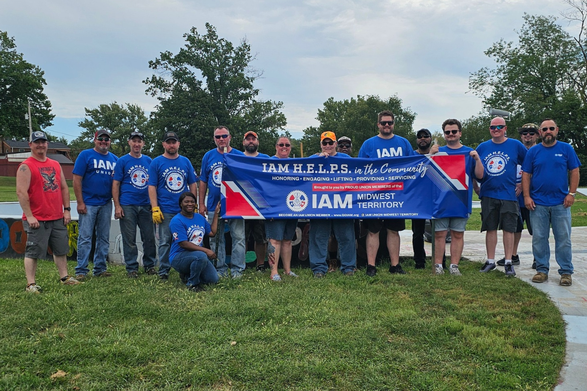 IAM Midwest Territory HELPS Program, Local 778 Members Revitalize Independence Skate Park